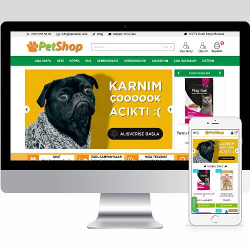 Pet Shop Teması E-Ticaret Teması